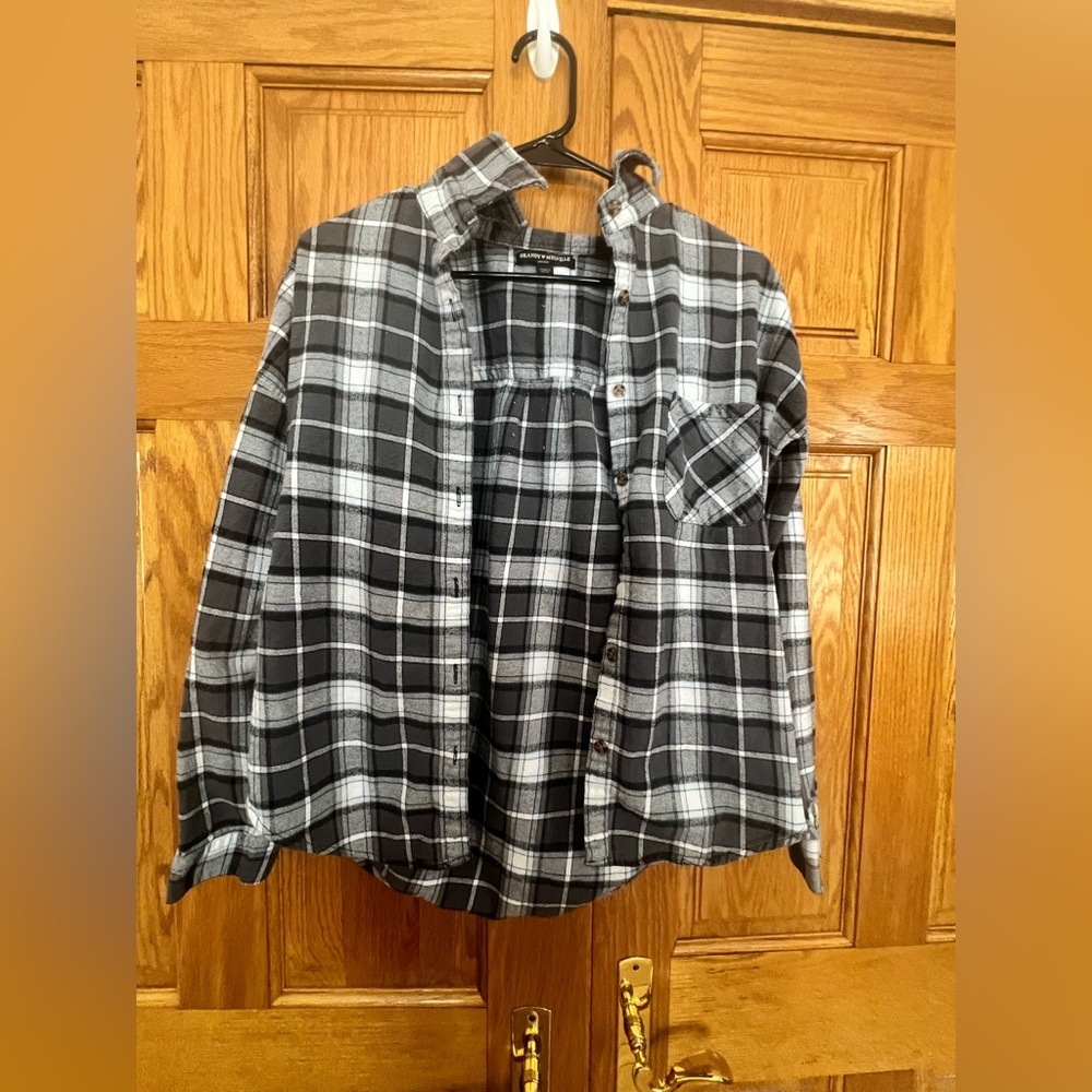 Brandy Melville - Plaid Flannel Button Down Shirt